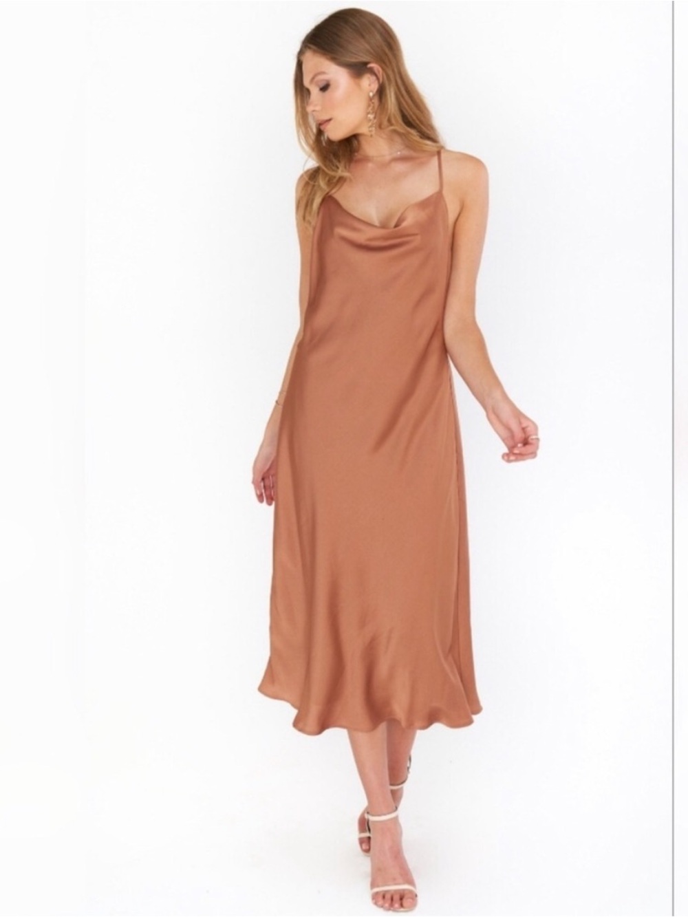 NWT Show Me Your Mumu Verona Cowl Dress - Champagne